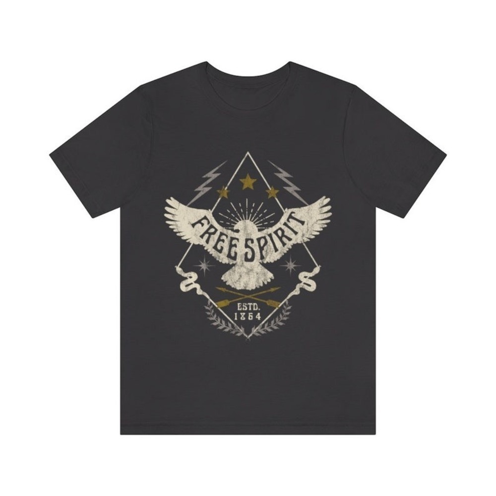 Free Spirit Eagle Shirt Distressed Band Aesthetic Boho Tee Freedom Tshirt